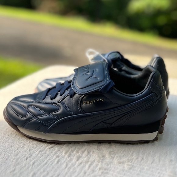 NEW Womens Size 9 Fenty Puma Avanti L x Rihanna Leather Sneaker in Navy Blue - Picture 2 of 8